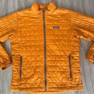 Patagonia Nano Puff Jacket Mens Large Orange Puffer Coat Great Condition